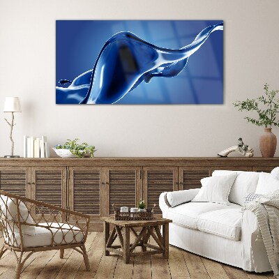 Tableau en verre Une vague de lumière bleue
