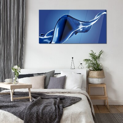Tableau en verre Une vague de lumière bleue