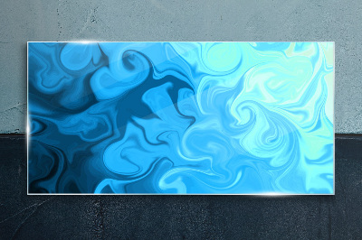 Tableau sur verre tourbillons océaniques