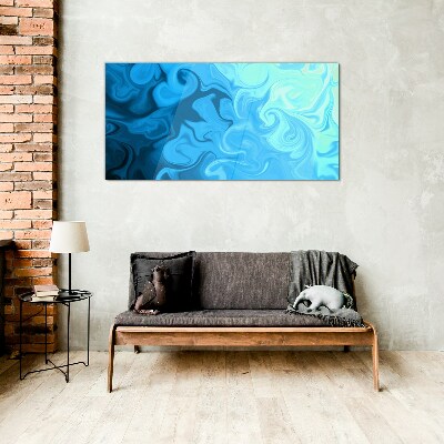 Tableau sur verre tourbillons océaniques