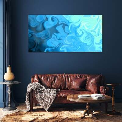 Tableau sur verre tourbillons océaniques