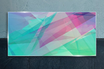 Tableau verre imprimé Géométries transparentes aux tons pastel