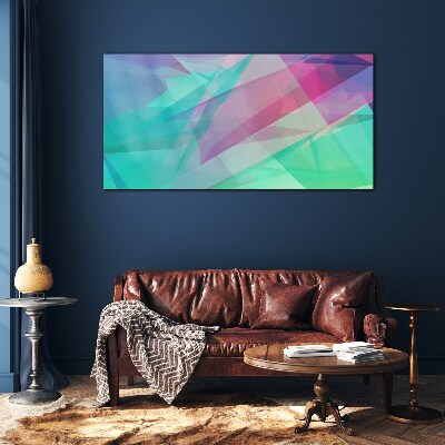 Tableau verre imprimé Géométries transparentes aux tons pastel