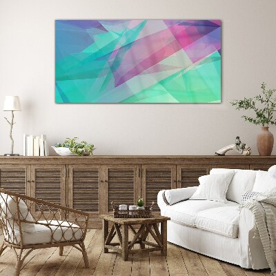 Tableau verre imprimé Géométries transparentes aux tons pastel