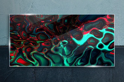 Tableau en verre Ondes de couleurs abstraites