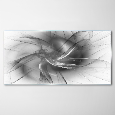 Tableau en verre Tourbillons abstraits aux tons monochromes