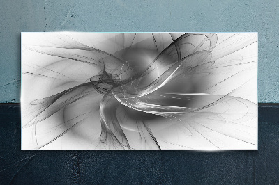 Tableau en verre Tourbillons abstraits aux tons monochromes