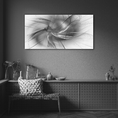 Tableau en verre Tourbillons abstraits aux tons monochromes