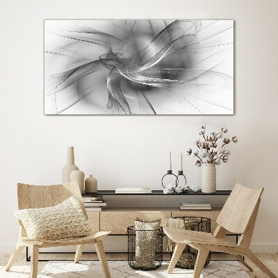 Tableau en verre Tourbillons abstraits aux tons monochromes