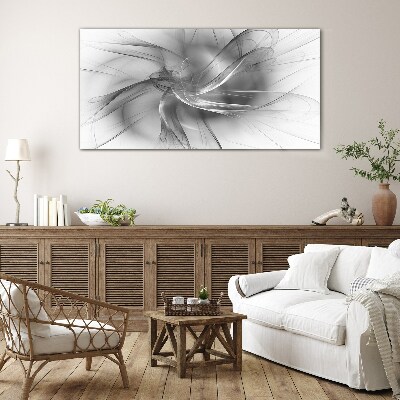 Tableau en verre Tourbillons abstraits aux tons monochromes