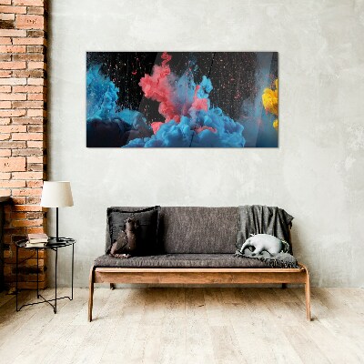 Tableau sur verre Expression de nuages colorés