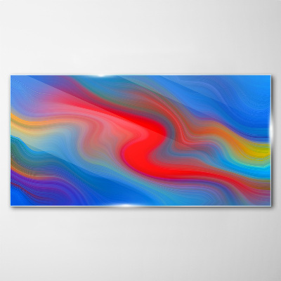 Tableau imprimé sur verre Vagues de couleurs en mouvement
