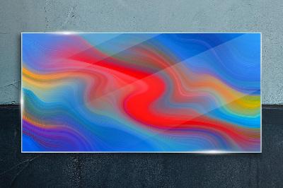 Tableau imprimé sur verre Vagues de couleurs en mouvement