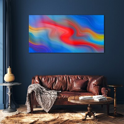 Tableau imprimé sur verre Vagues de couleurs en mouvement