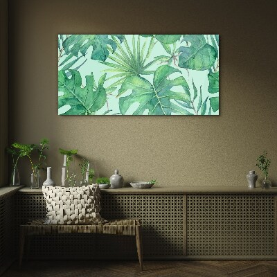 Tableau photo sur verre Verdure tropicale à l'aquarelle