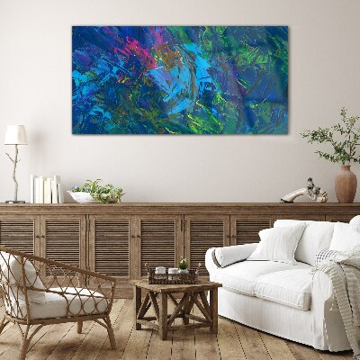 Tableau photo sur verre Le chaos coloré de l'abstraction