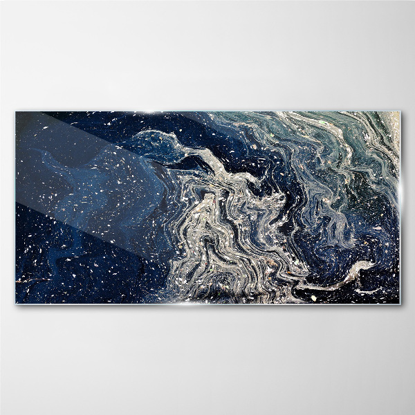 Tableau en verre Vagues de l'océan dans les tons bleus