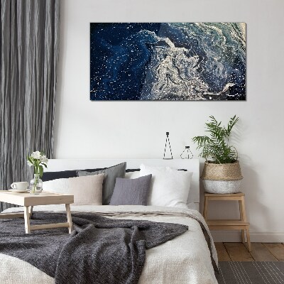 Tableau en verre Vagues de l'océan dans les tons bleus