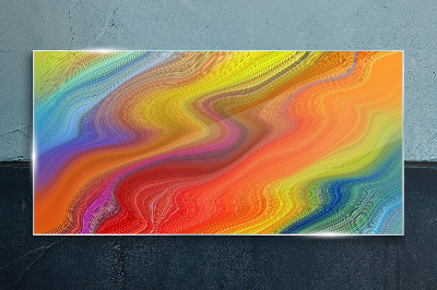 Tableau sur verre Une vague de couleurs en mouvement