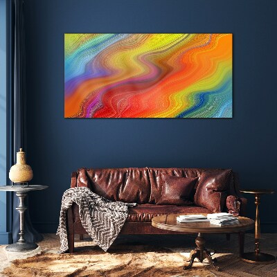 Tableau sur verre Une vague de couleurs en mouvement