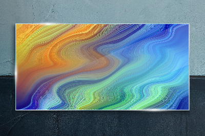 Tableau imprimé sur verre Vagues de couleurs en mouvement