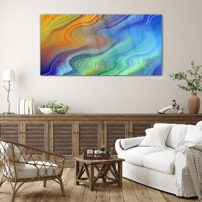 Tableau imprimé sur verre Vagues de couleurs en mouvement