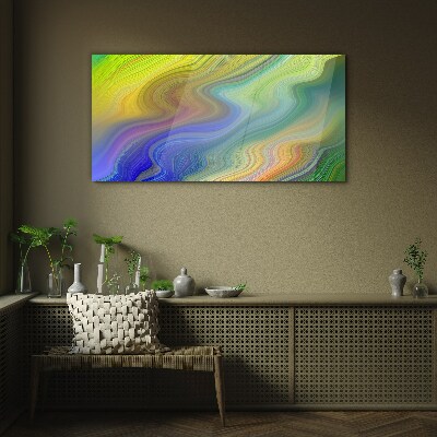 Tableau verre imprimé Un tourbillon coloré d'abstraction