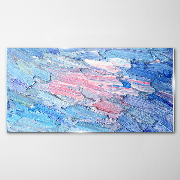 Tableau photo sur verre Ondes pastel