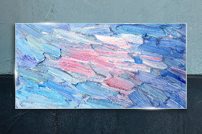 Tableau photo sur verre Ondes pastel