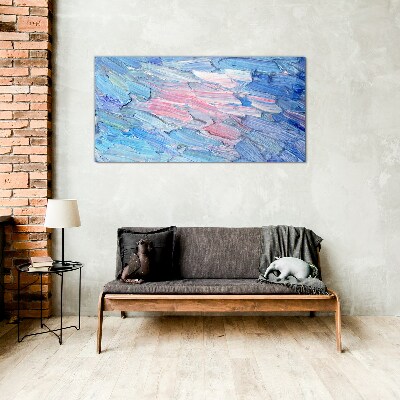 Tableau photo sur verre Ondes pastel