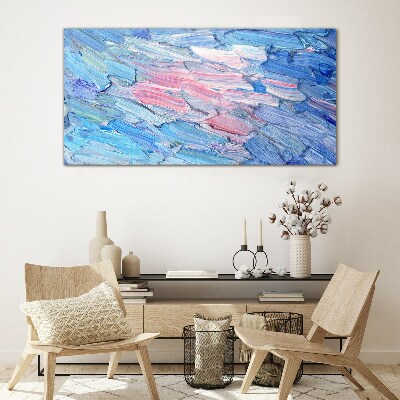 Tableau photo sur verre Ondes pastel