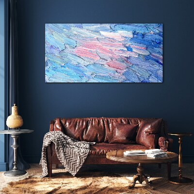 Tableau photo sur verre Ondes pastel