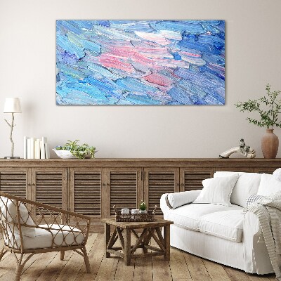 Tableau photo sur verre Ondes pastel