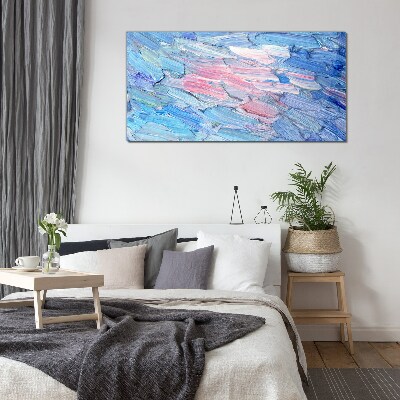 Tableau photo sur verre Ondes pastel