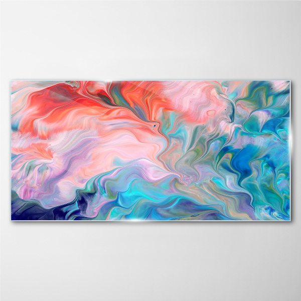 Tableau en verre Tourbillons de couleurs océaniques