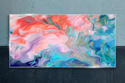 Tableau en verre Tourbillons de couleurs océaniques