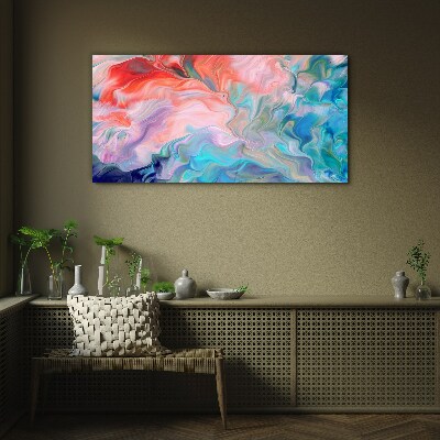 Tableau en verre Tourbillons de couleurs océaniques