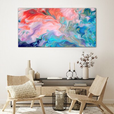 Tableau en verre Tourbillons de couleurs océaniques