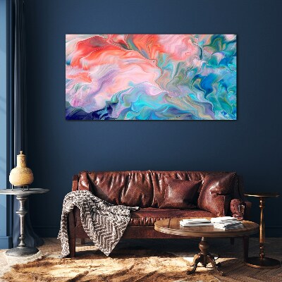 Tableau en verre Tourbillons de couleurs océaniques