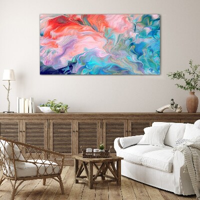 Tableau en verre Tourbillons de couleurs océaniques