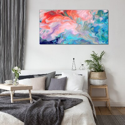 Tableau en verre Tourbillons de couleurs océaniques