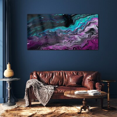 Tableau imprimé sur verre Vagues de couleurs en mouvement