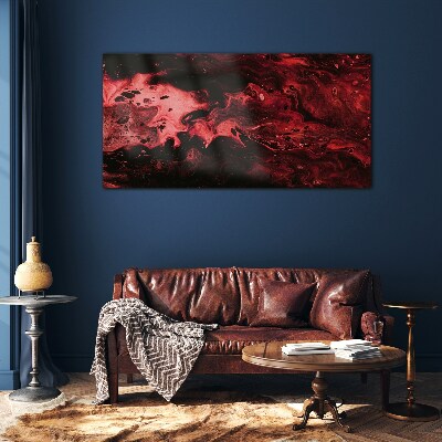 Tableau verre imprimé Nuances sanglantes du chaos