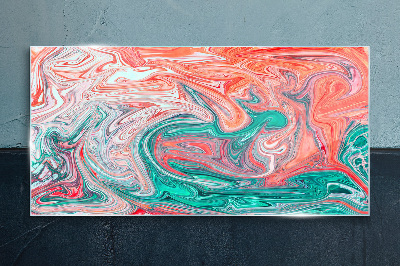 Tableau imprimé sur verre Tourbillons colorés d'abstraction