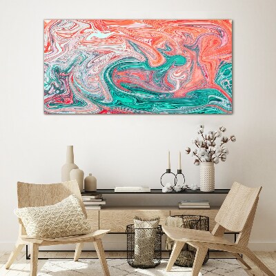 Tableau imprimé sur verre Tourbillons colorés d'abstraction