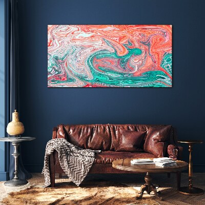 Tableau imprimé sur verre Tourbillons colorés d'abstraction