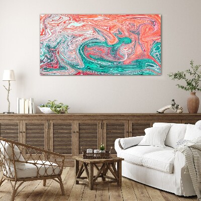 Tableau imprimé sur verre Tourbillons colorés d'abstraction