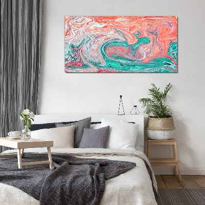 Tableau imprimé sur verre Tourbillons colorés d'abstraction