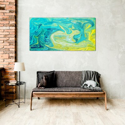 Tableau verre imprimé Tourbillons de couleurs dans l'océan