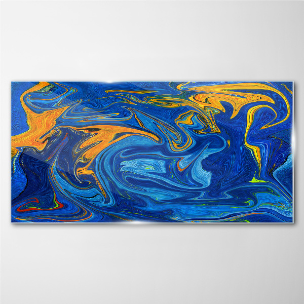 Tableau photo sur verre Tourbillons de couleurs océaniques